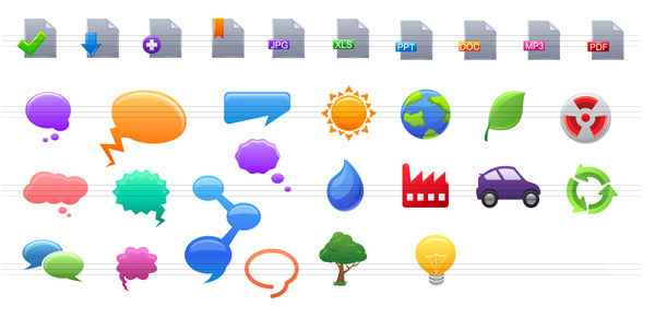 speech bubble icon. BUBBLES Vector Icons